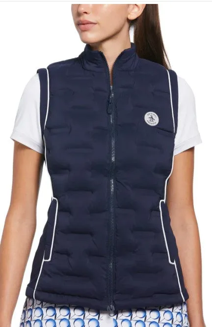 Original Penguin Ladies Insulated Woven Vest - Black Iris