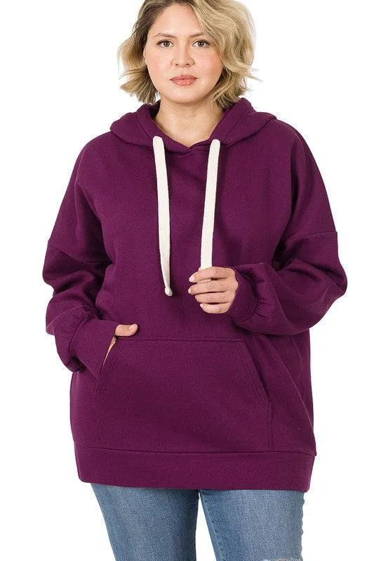 Plus Oversized Hoodie Longline Sweatshirt