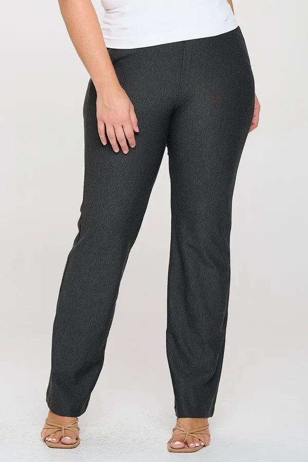 Plus Size Straight Leg Ponte Pants