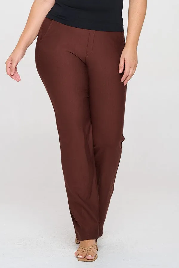 Plus Size Straight Leg Ponte Pants