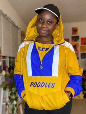 Poodles Half Zip Windbreaker Jacket Read Description