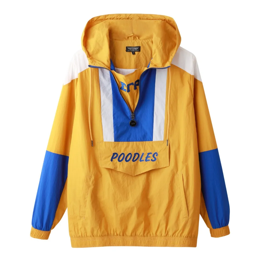 Poodles Half Zip Windbreaker Jacket Read Description