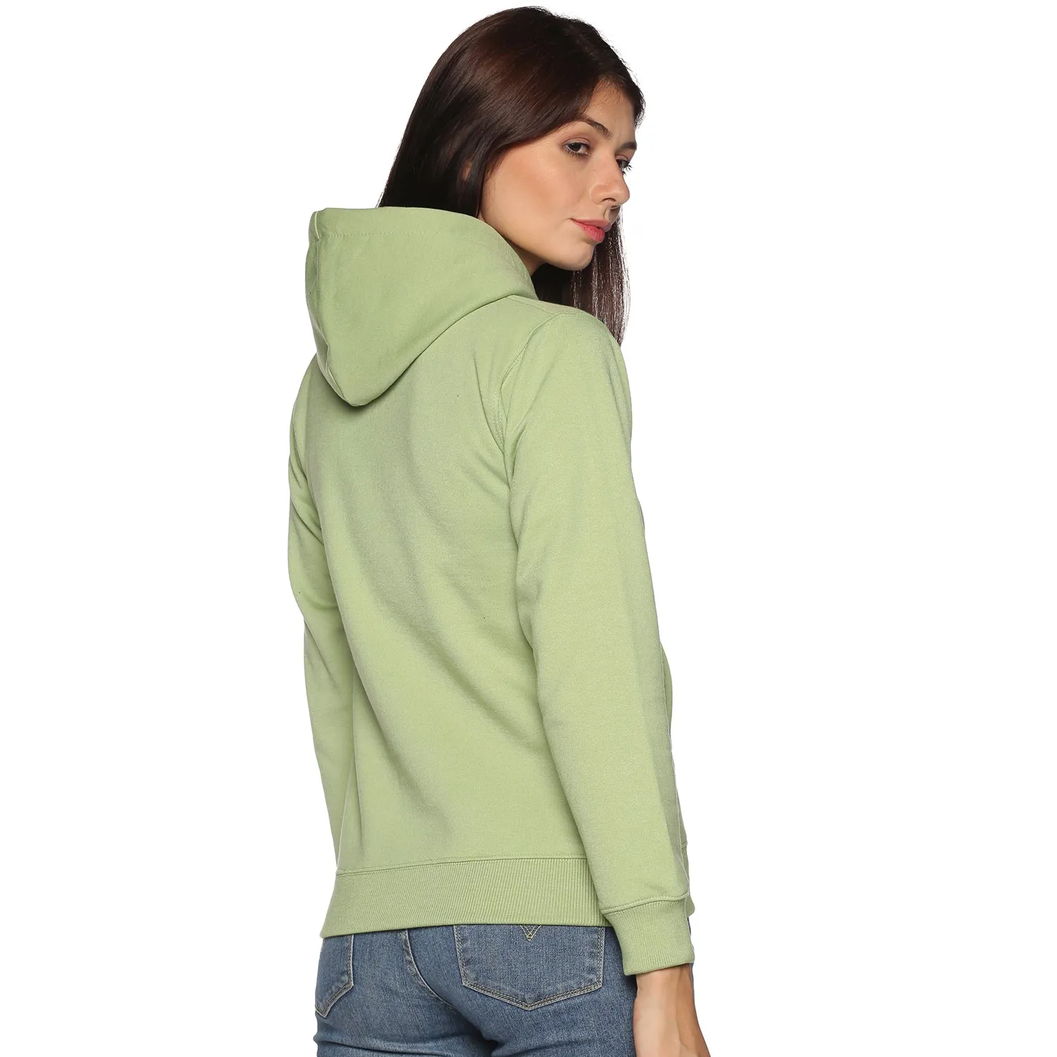 Prokick Sports Women Hooded Sweat Shirt , Green