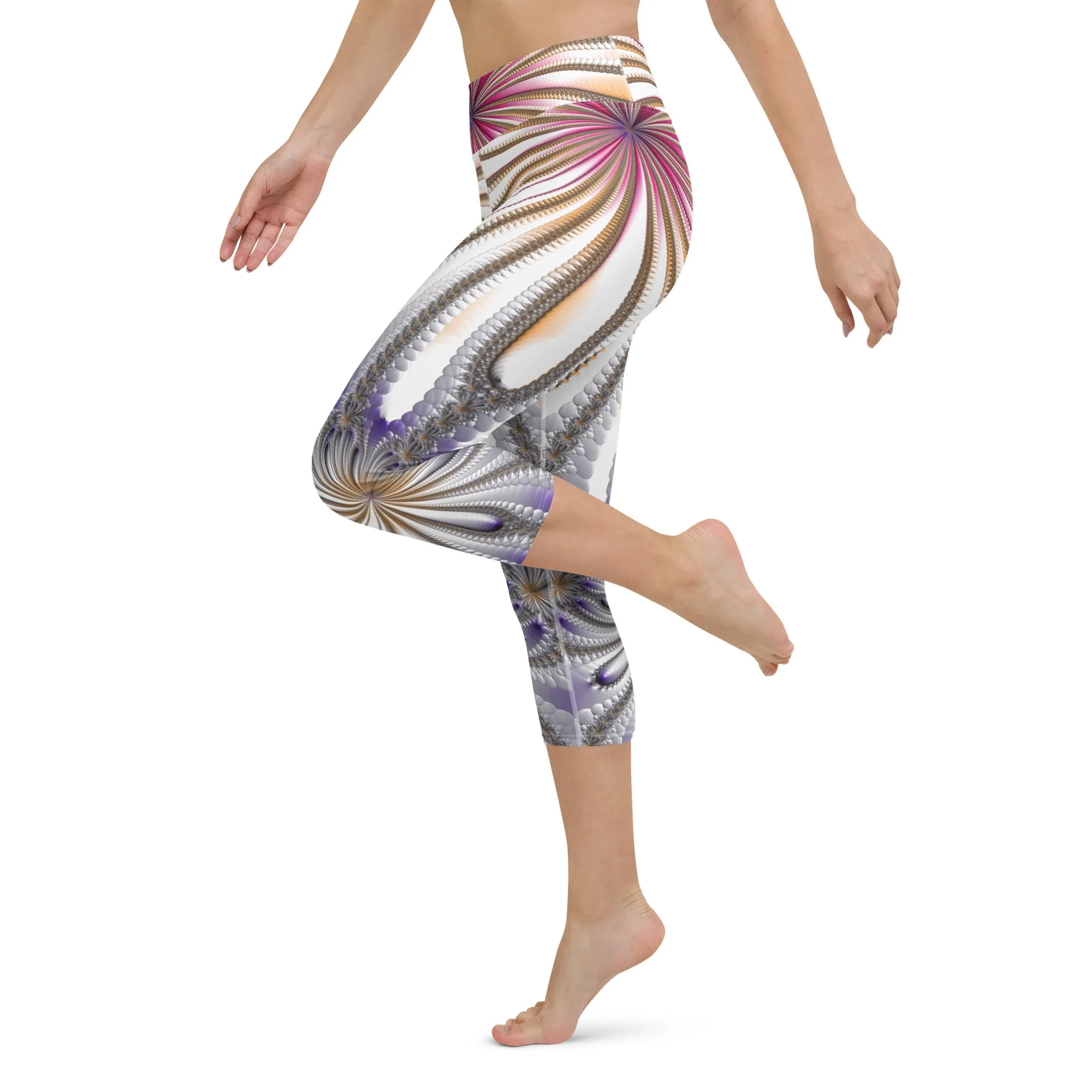 "Morning Bloom" Collection - Yoga Capri Leggings