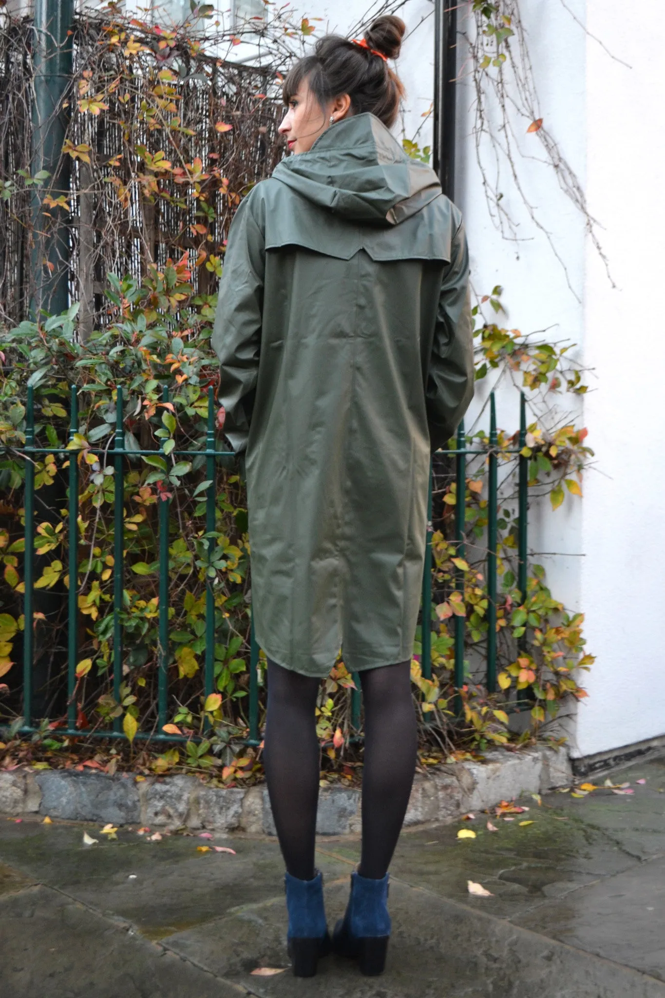 Rains Long Green Jacket