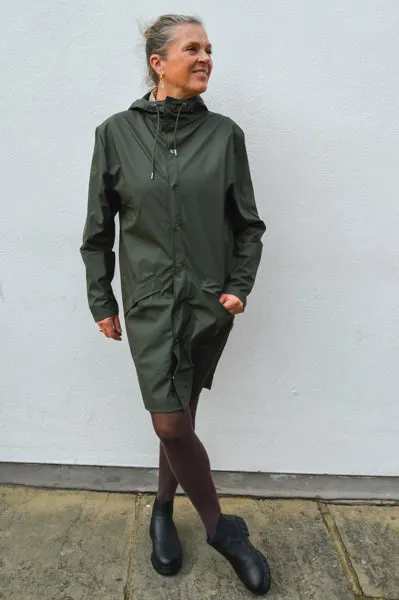 Rains Long Green Jacket