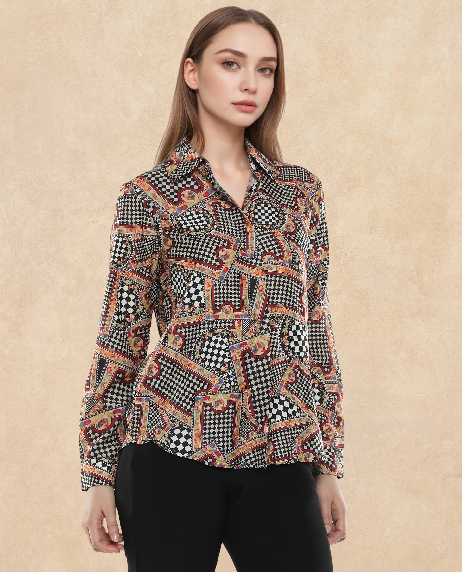 Rareism Women Musery Multi Print Top