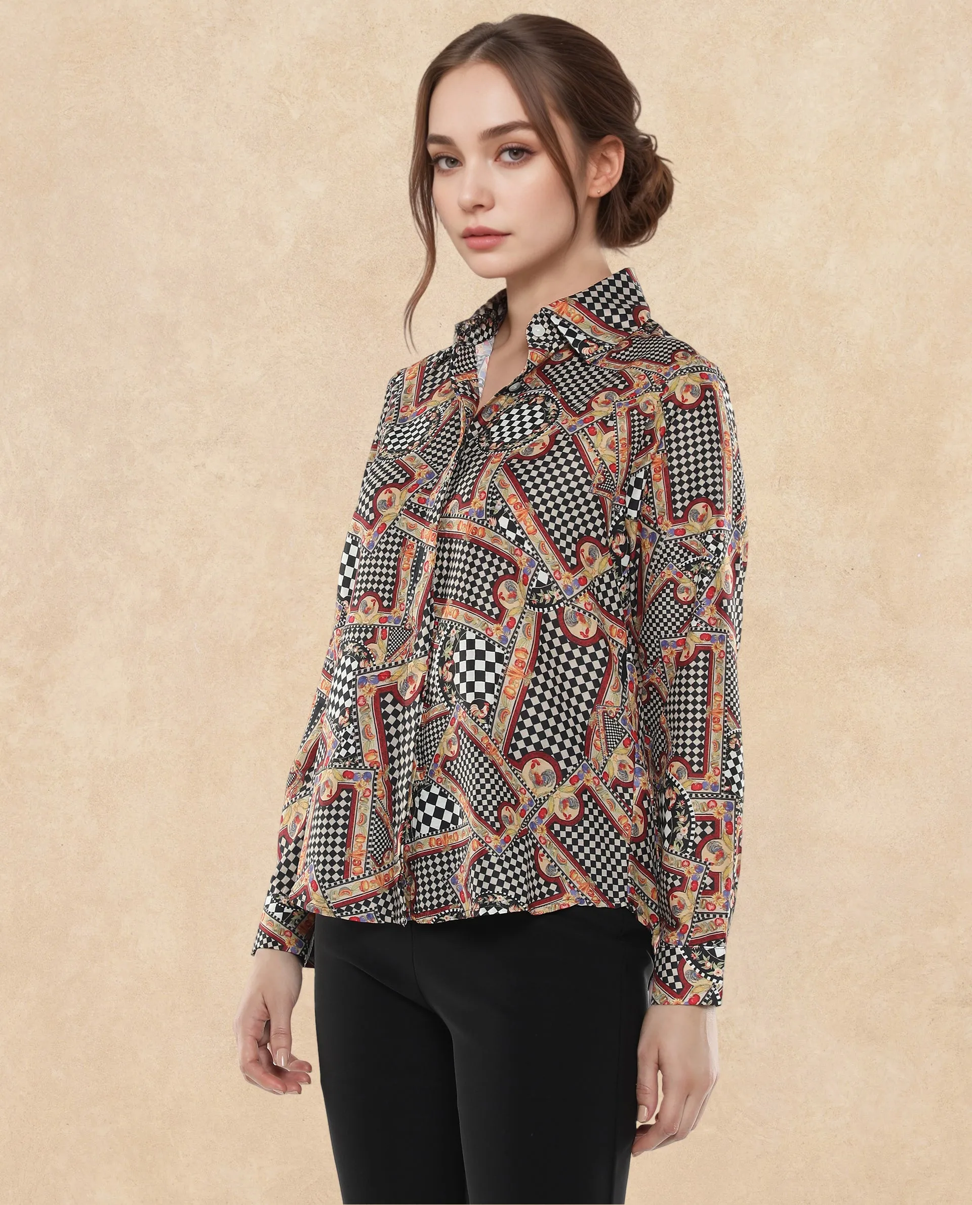 Rareism Women Musery Multi Print Top