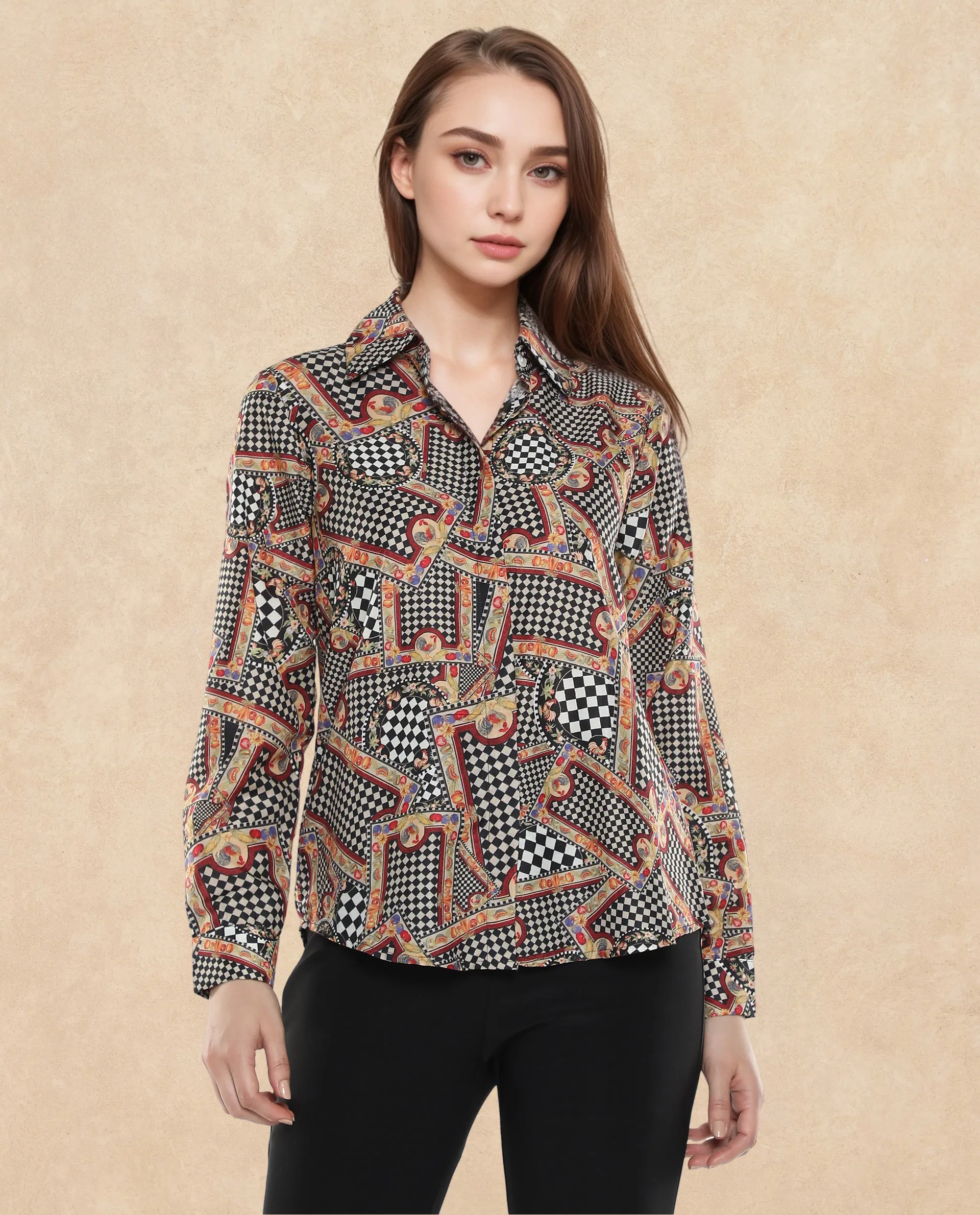 Rareism Women Musery Multi Print Top