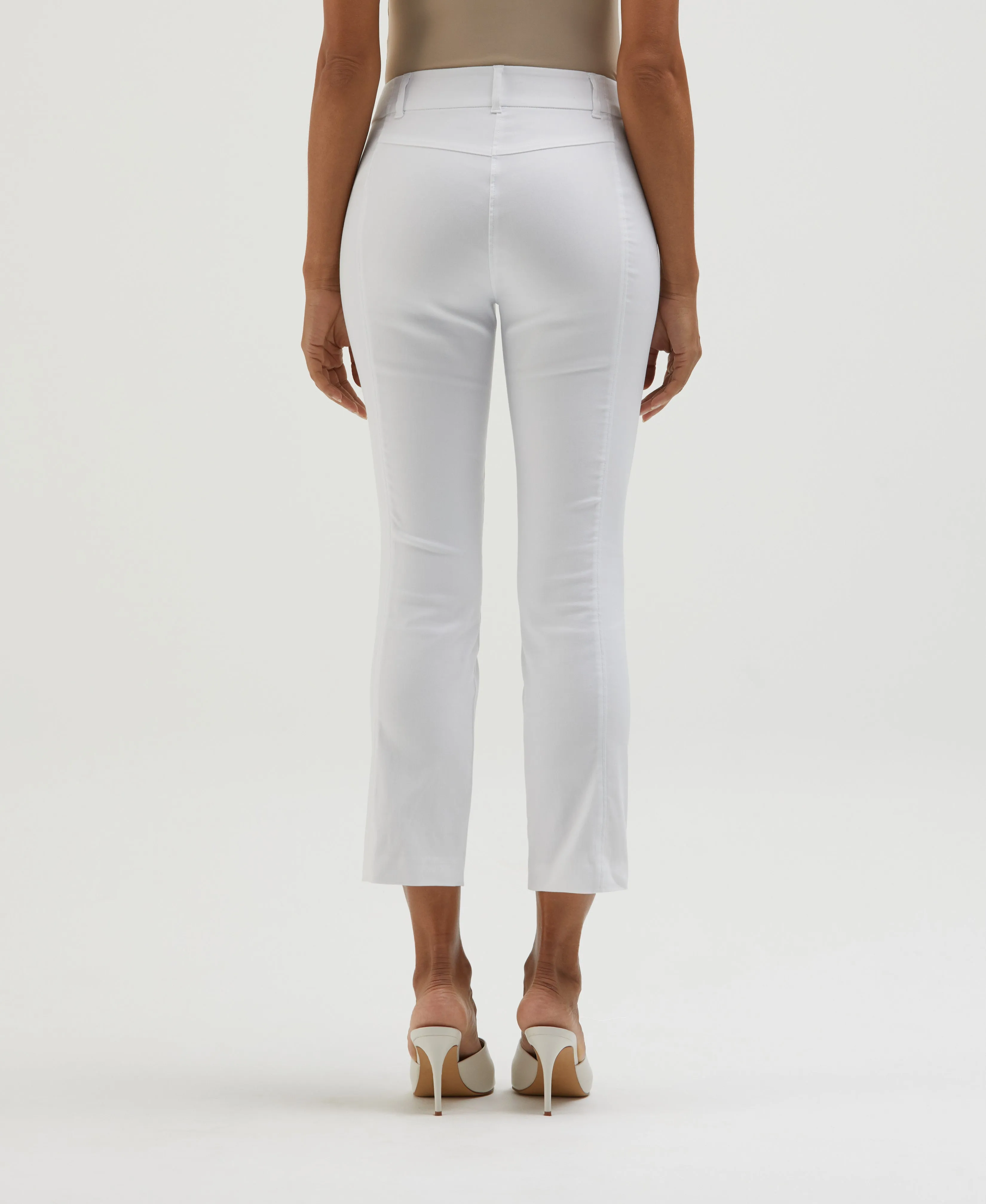 Satin Luxe Straight Leg Crop Pant