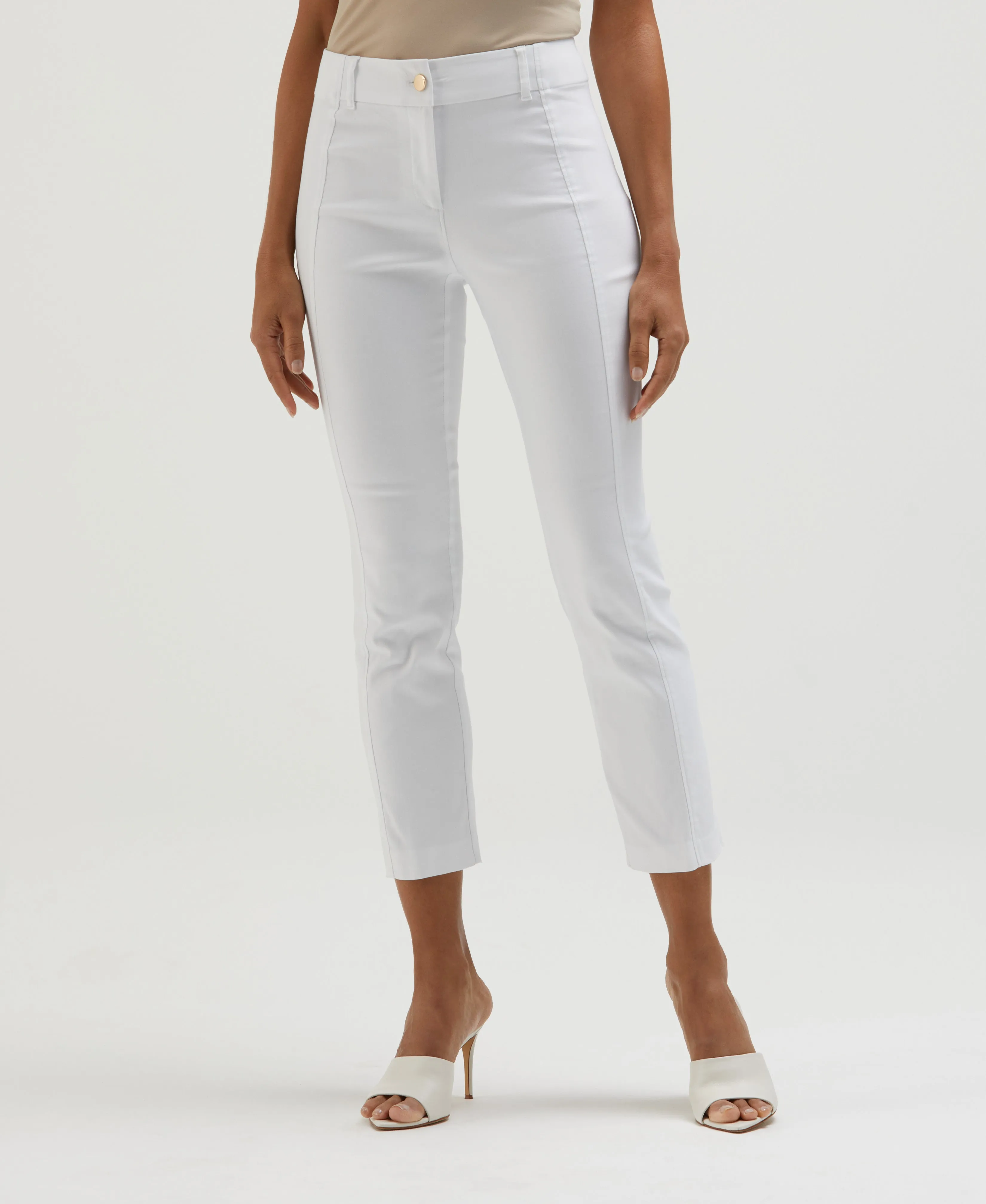 Satin Luxe Straight Leg Crop Pant