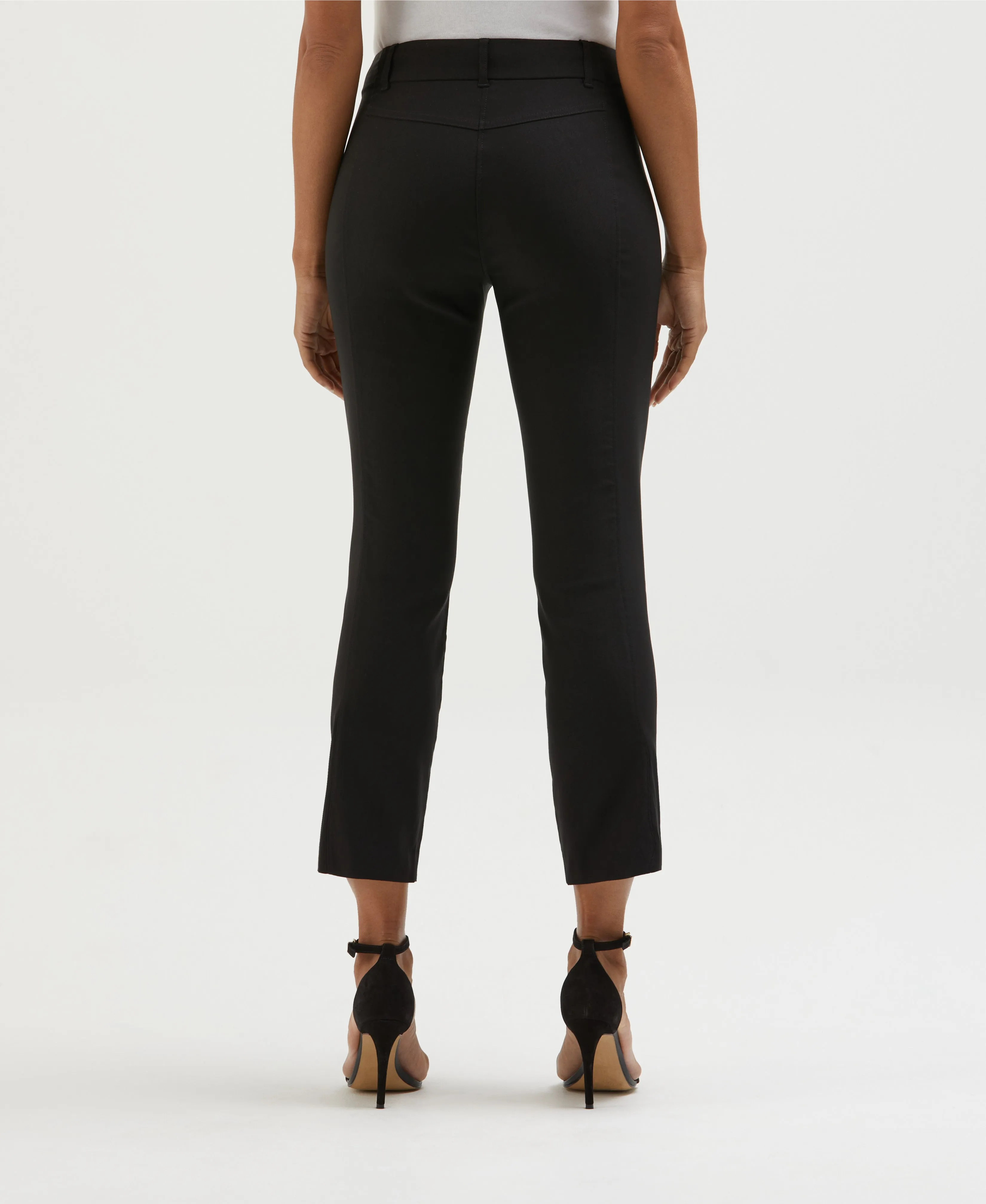 Satin Luxe Straight Leg Crop Pant