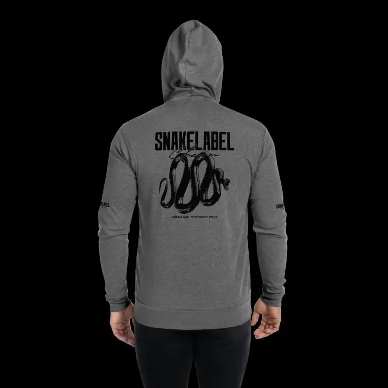 Snake Unisex Zip Hoodie: Lightweight Tri-Blend Comfort & Style