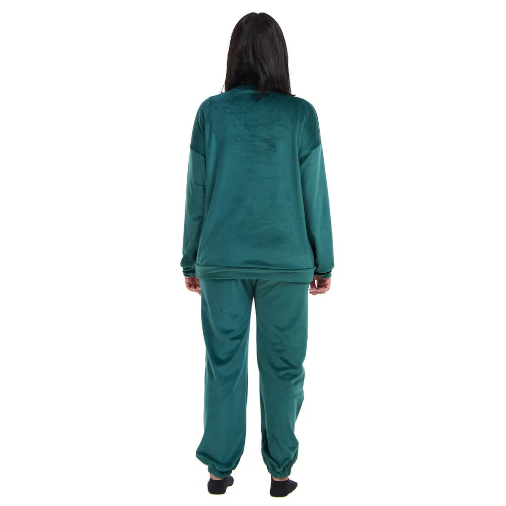 Snuggs women winter pajama Dark Green Set