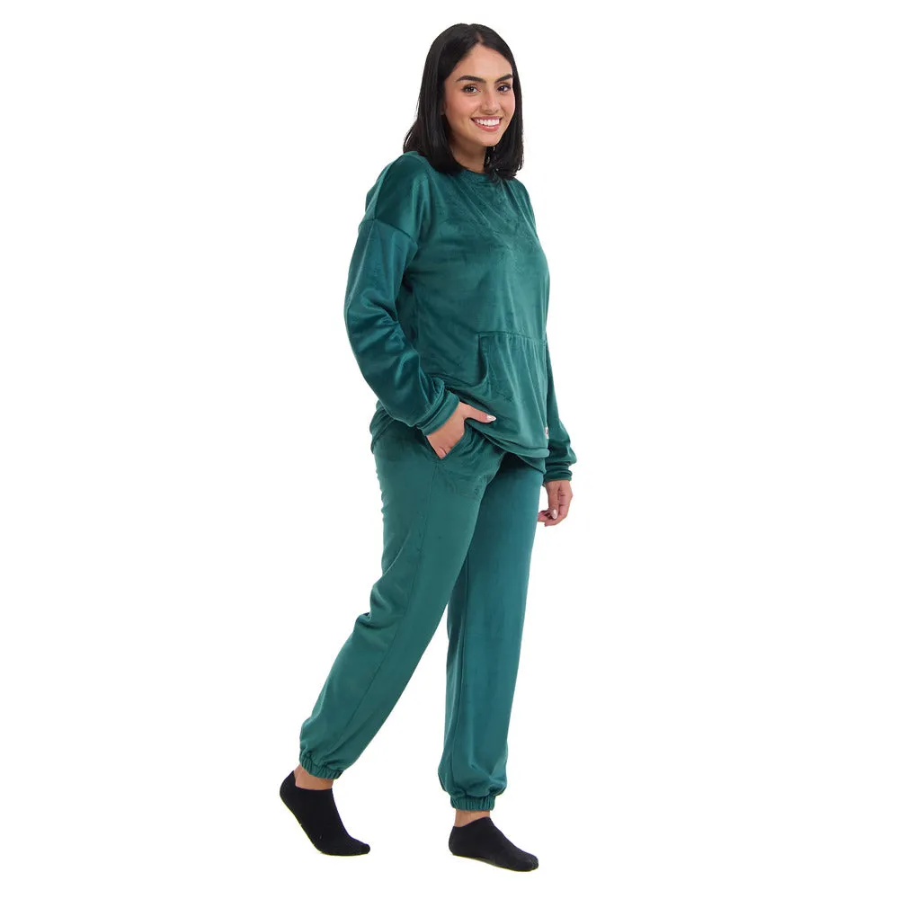 Snuggs women winter pajama Dark Green Set