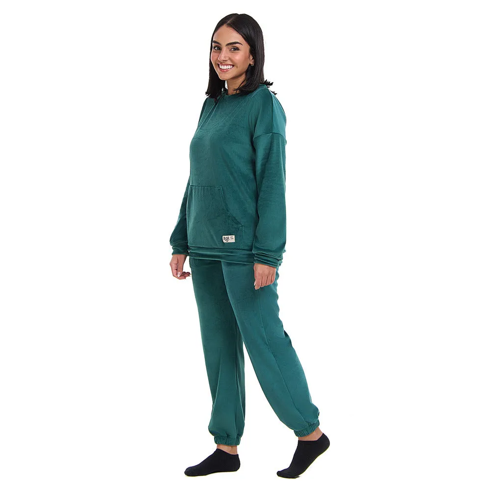 Snuggs women winter pajama Dark Green Set