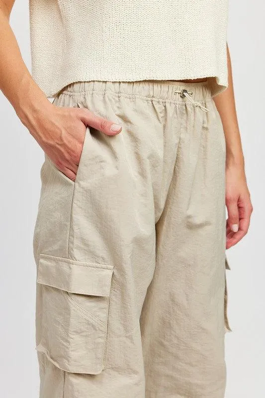 Straight Leg Pants Elastic Waist Band