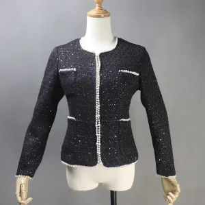 Tailor Made Sequinned Pearls Jacket Coat Blazer