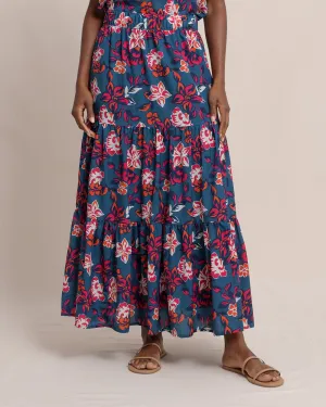 Taytum Aster Bouquet Printed Maxi Skirt