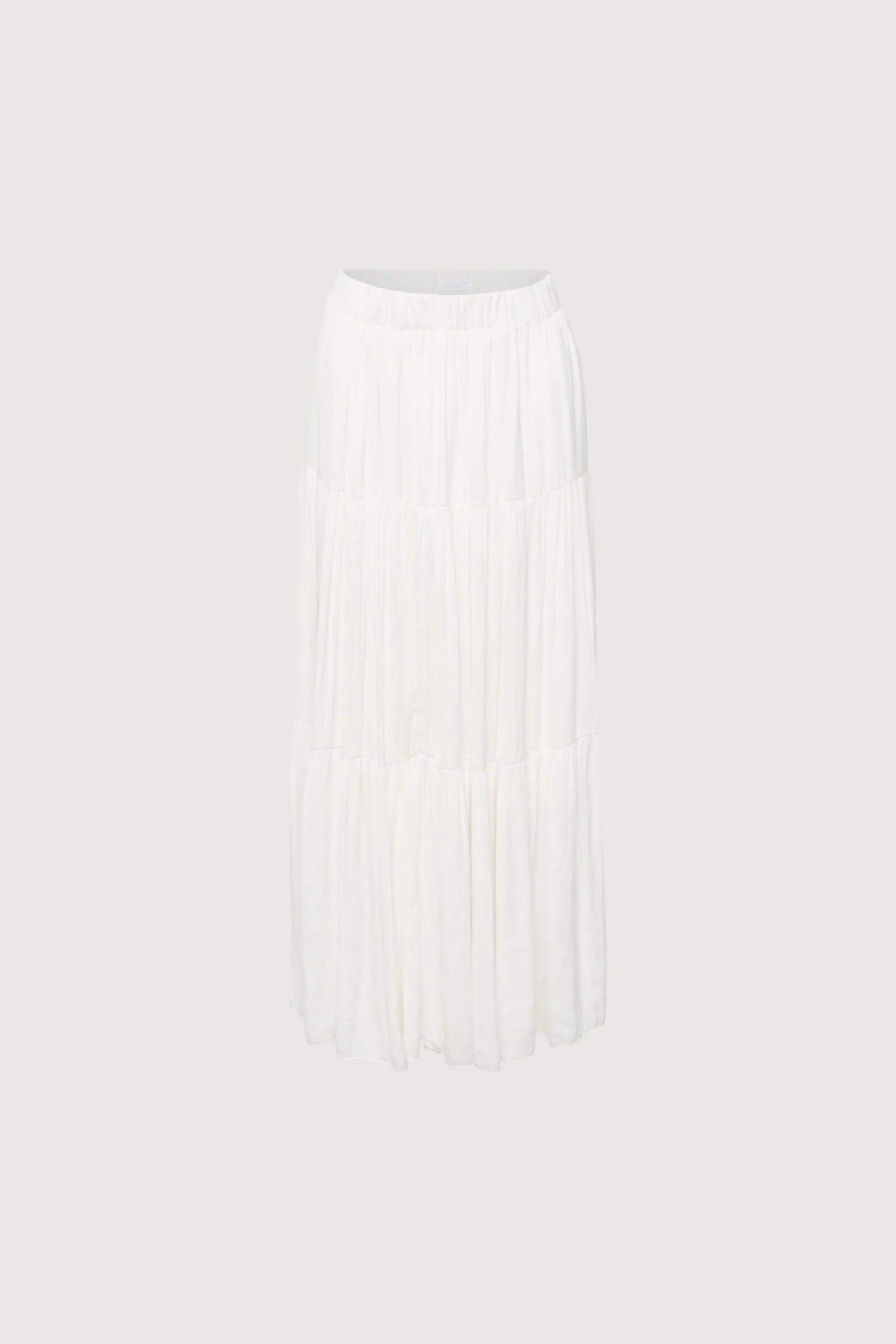 TIERED SKIRT WITH ELASTIC WAISTBAND