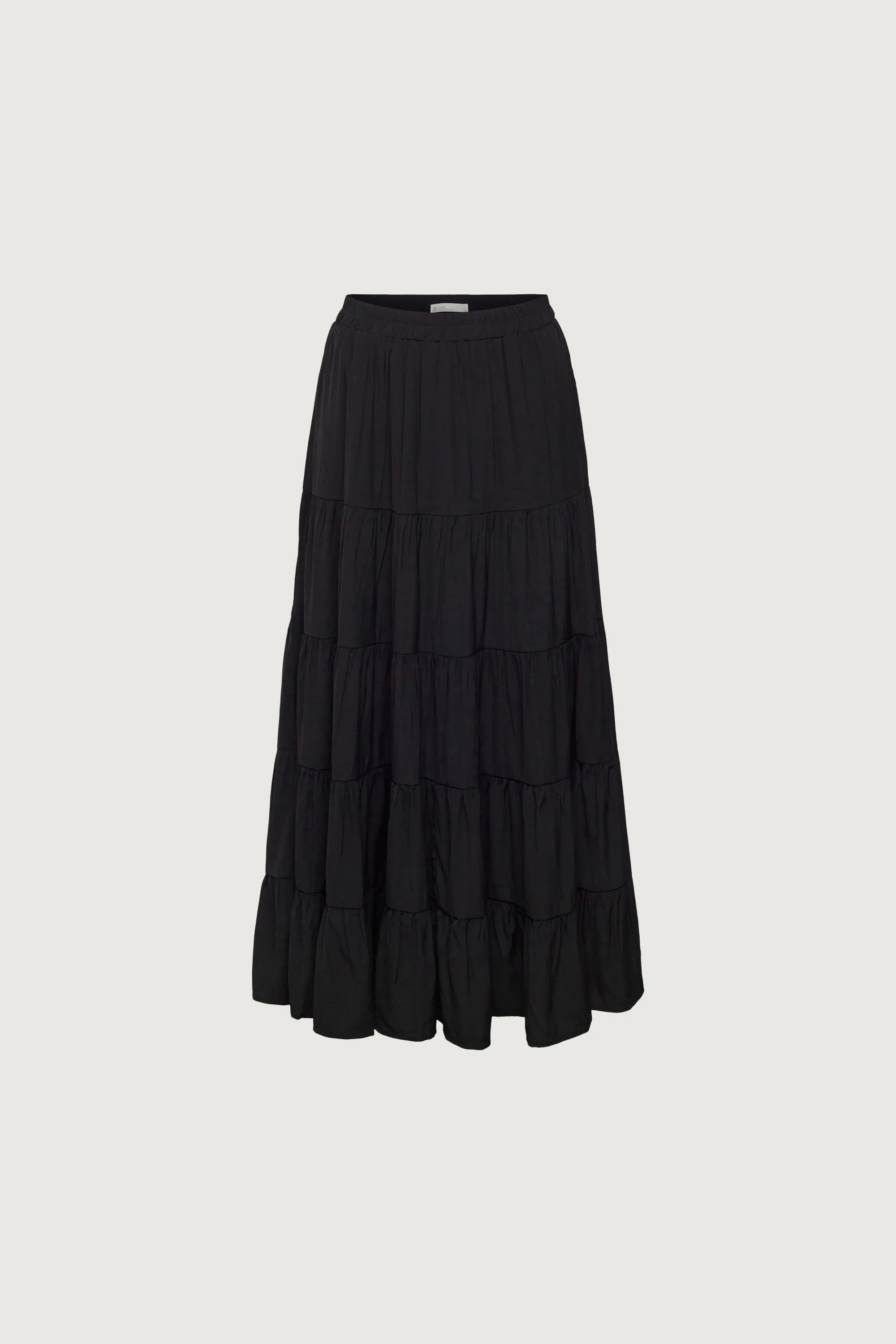 TIERED SKIRT WITH ELASTIC WAISTBAND