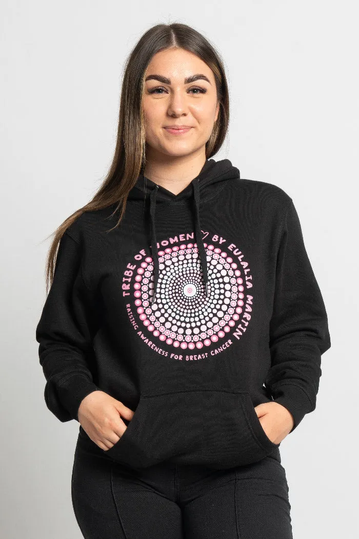 Tribe Of Women Circle Black Cotton Blend Unisex Hoodie