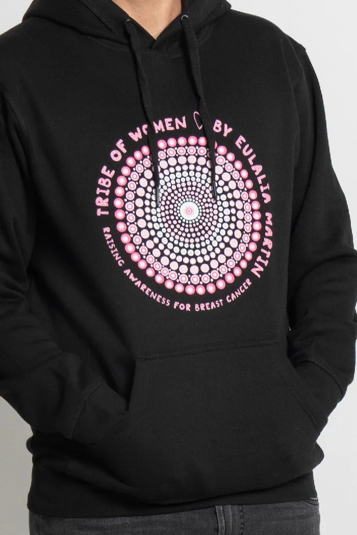 Tribe Of Women Circle Black Cotton Blend Unisex Hoodie