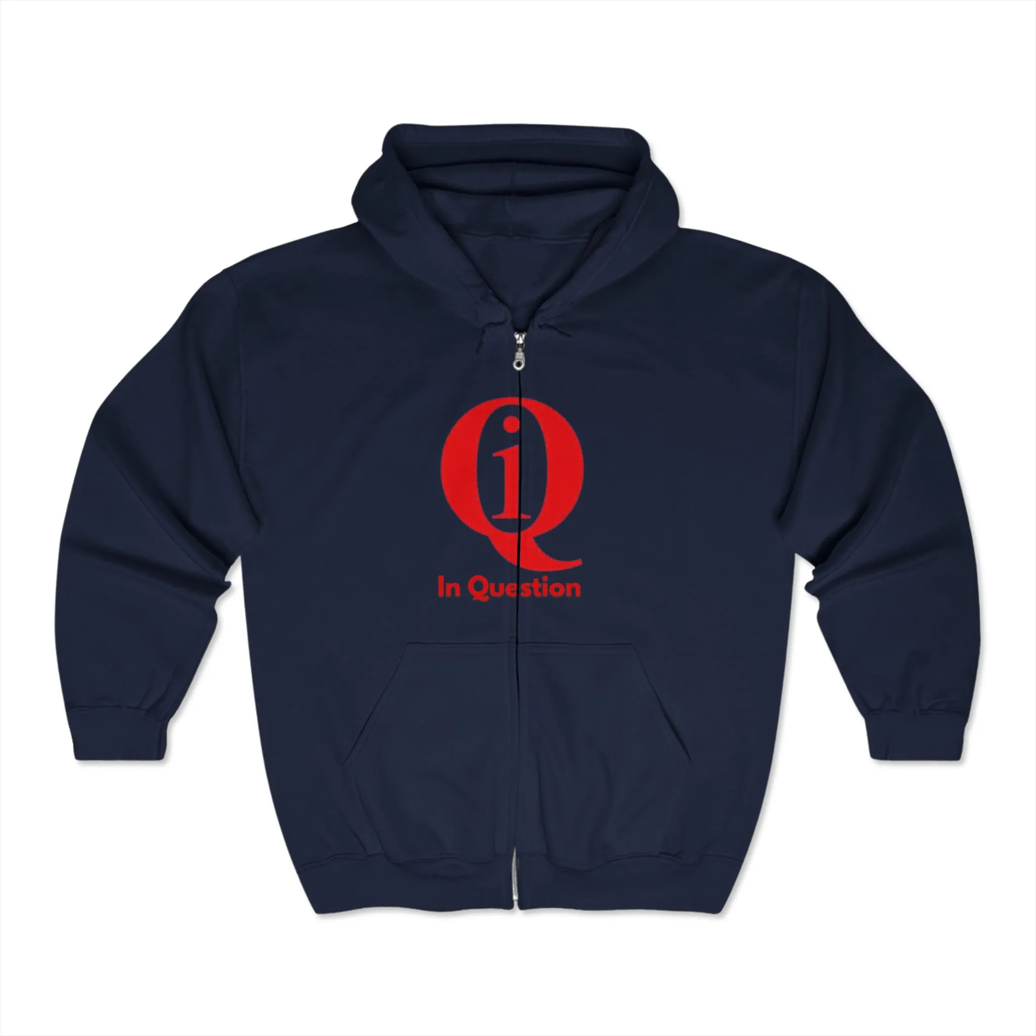 Unisex Heavy Blend™ Full Zip Hoodie - 'In Question' Design for Thoughtful Minds