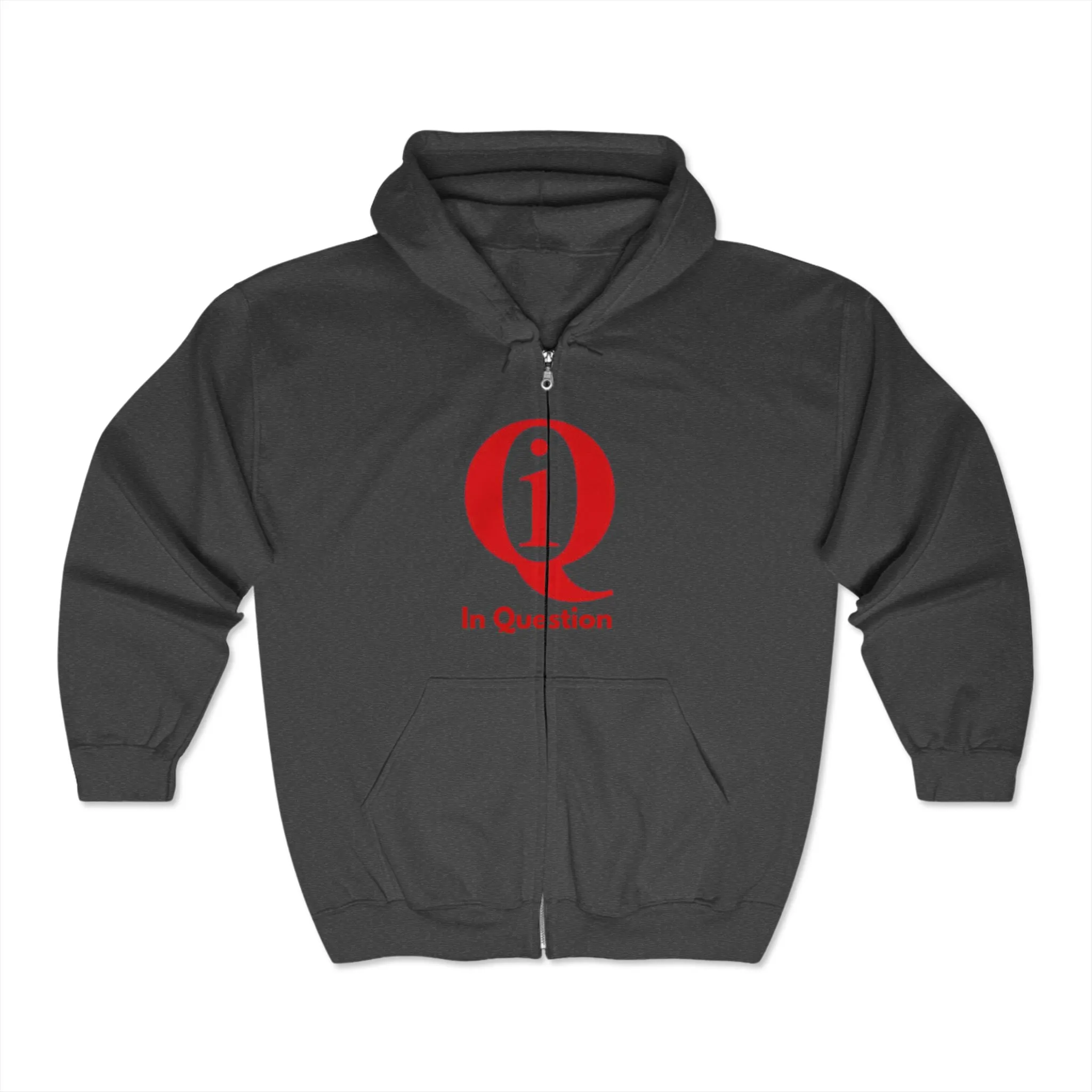 Unisex Heavy Blend™ Full Zip Hoodie - 'In Question' Design for Thoughtful Minds