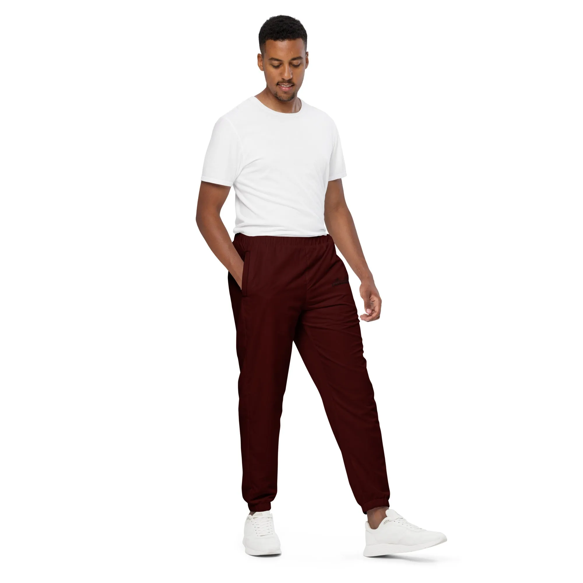 Unisex Windbreaker Pants Burgundy (Camo)