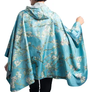 van Gogh Almond Blossom Womens Rain Cape - Rainproof Breathable Rain Poncho