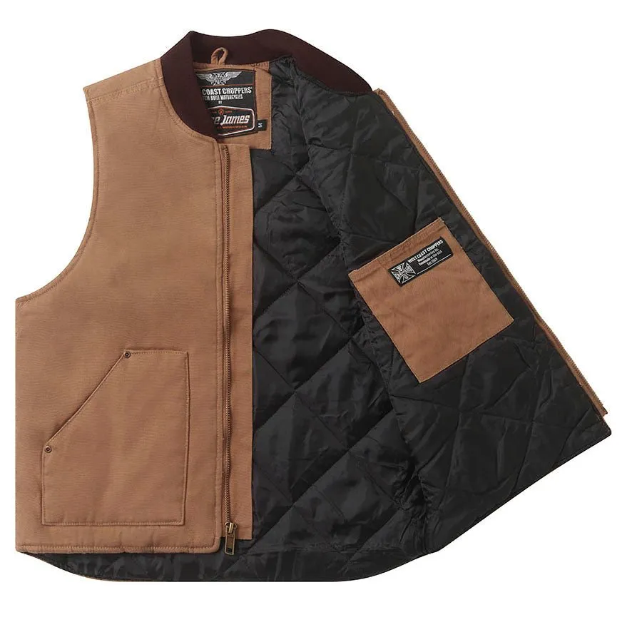 WCC HEAVY DUTY CANVAS WORKVEST - FRONTIER BROWN