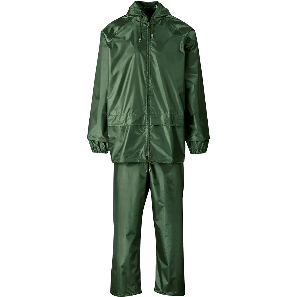 Weather Polyester/PVC Rainsuit - Olive