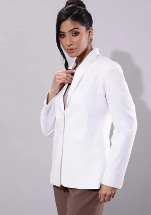 Women classic white blazer