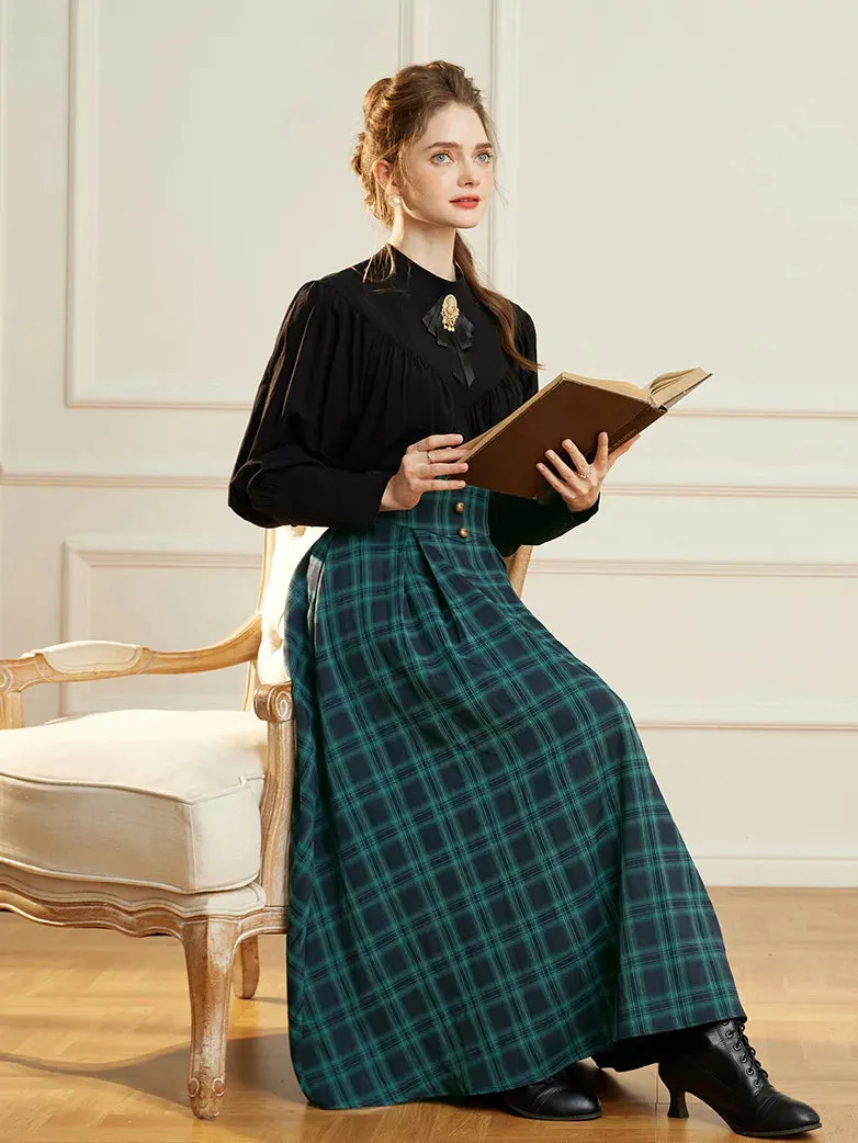 Women Victorian Fashion Swing Skirt Flared Long Maxi Skirt