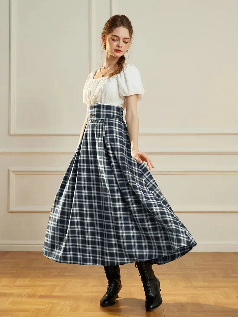 Women Victorian Fashion Swing Skirt Flared Long Maxi Skirt