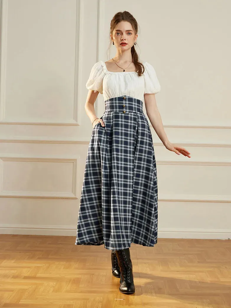 Women Victorian Fashion Swing Skirt Flared Long Maxi Skirt