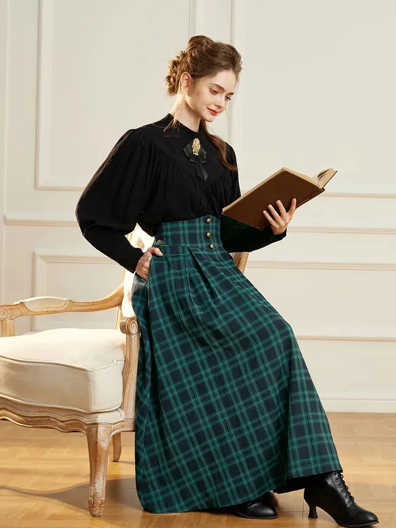 Women Victorian Fashion Swing Skirt Flared Long Maxi Skirt