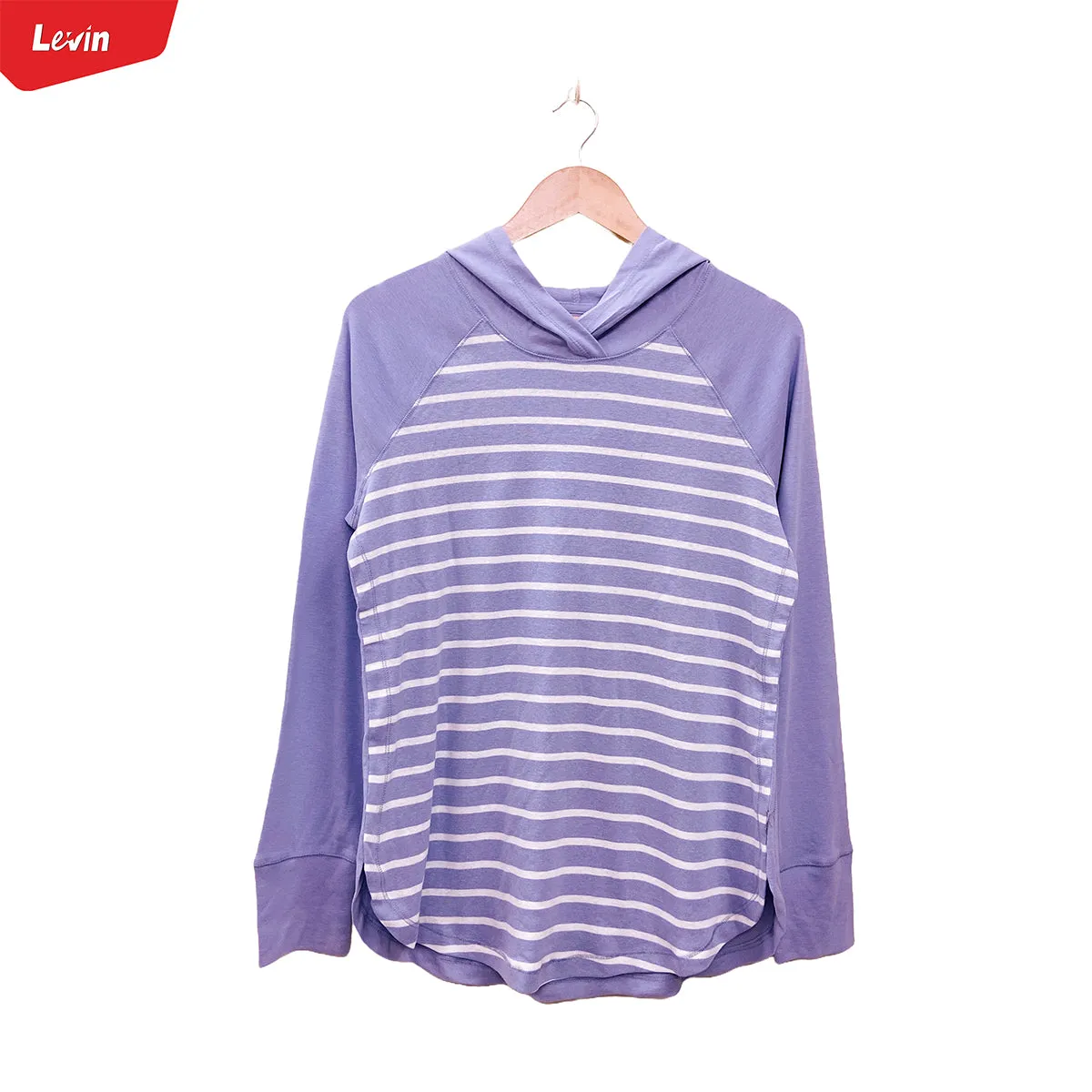 Women's Full Sleeve Striped Pullover Hoodie