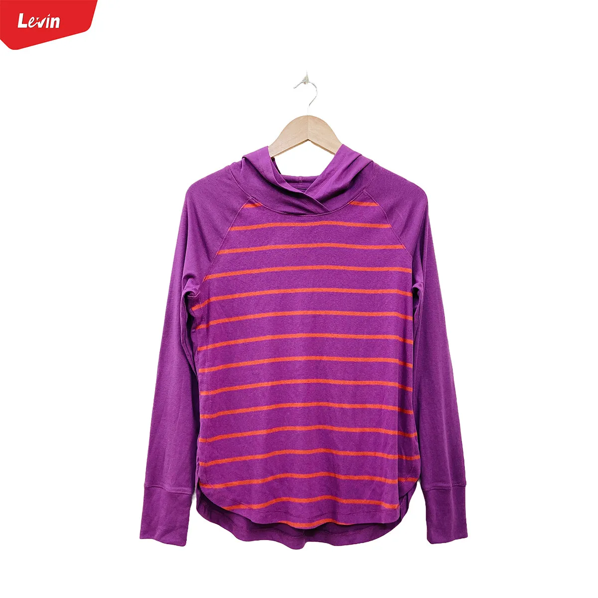 Women's Full Sleeve Striped Pullover Hoodie