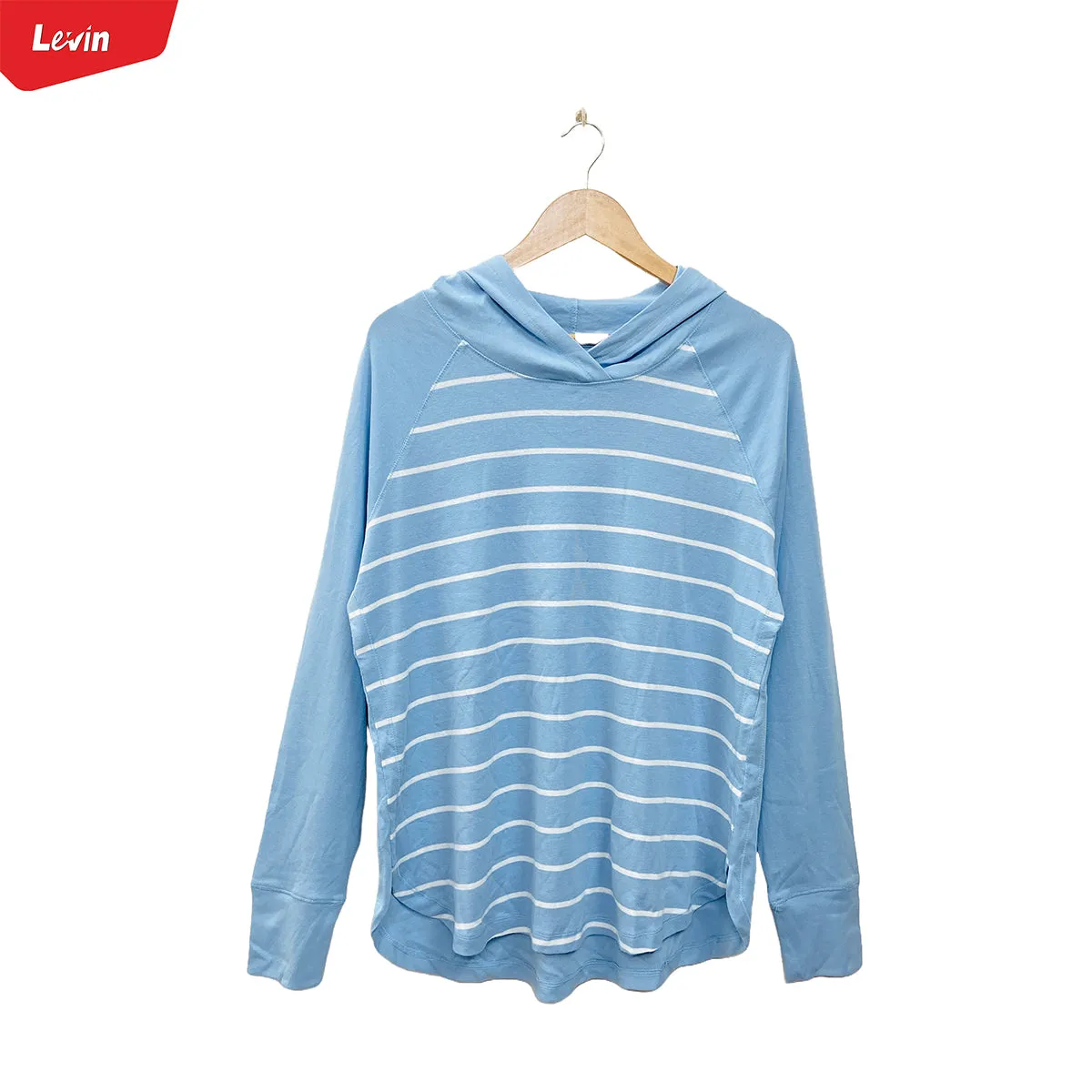 Women's Full Sleeve Striped Pullover Hoodie