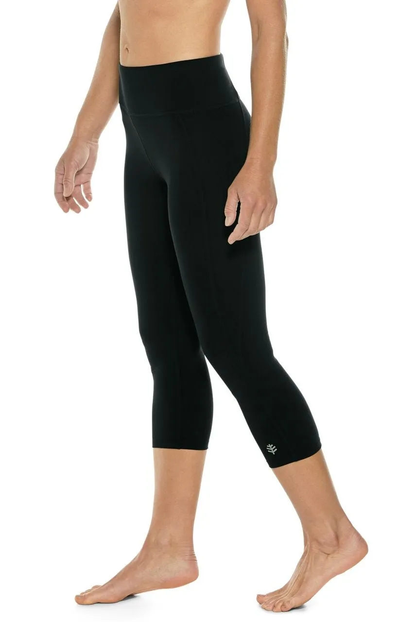 Women's High-Rise Asana Yoga Capris | Black