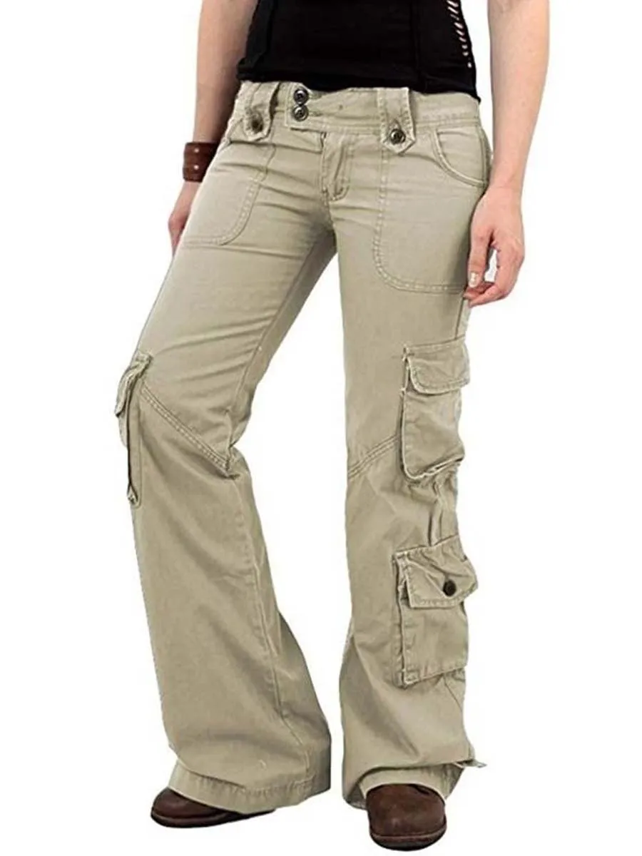 Women's Multi-Pocket Wide-Leg Outdoor Trousers