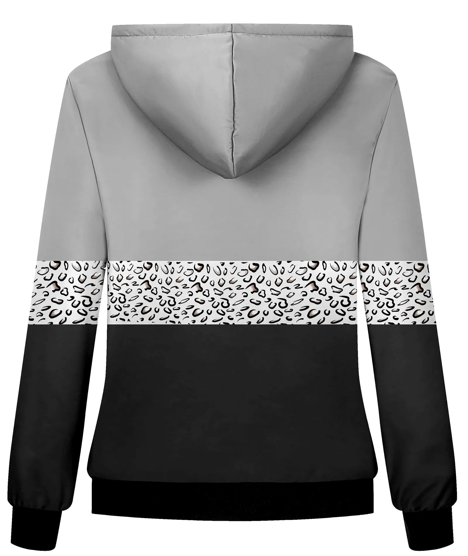 Women's Printed Fleece Lined Drawstring Hoodie-ZPK006152