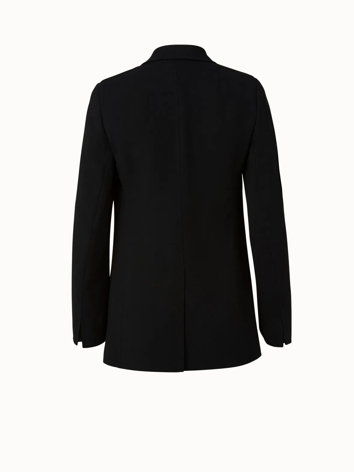 Wool Double-Face Blazer with Elongated Lapel