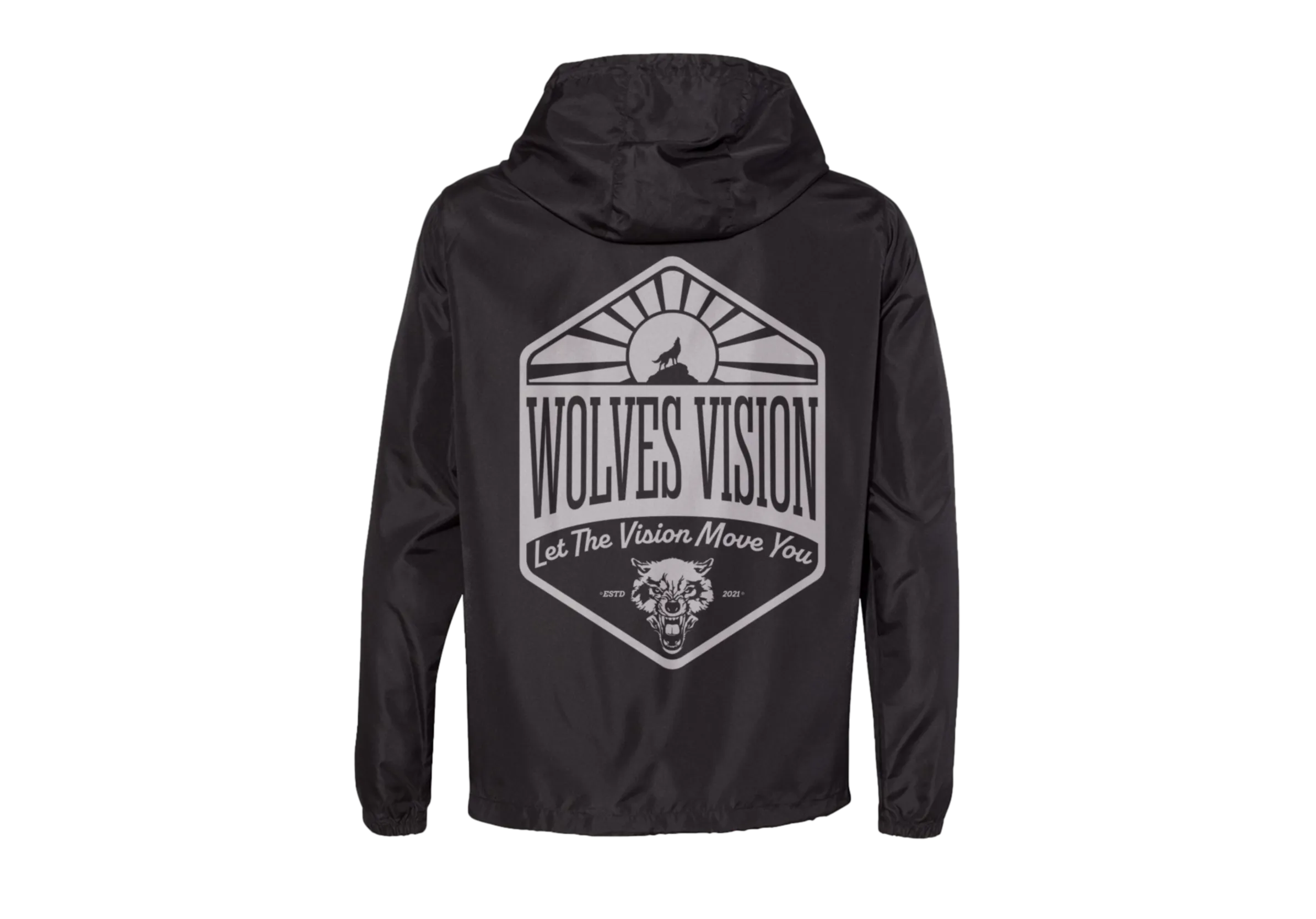 WV Men's Lightweight Half-Zipped Hooded Windbreaker