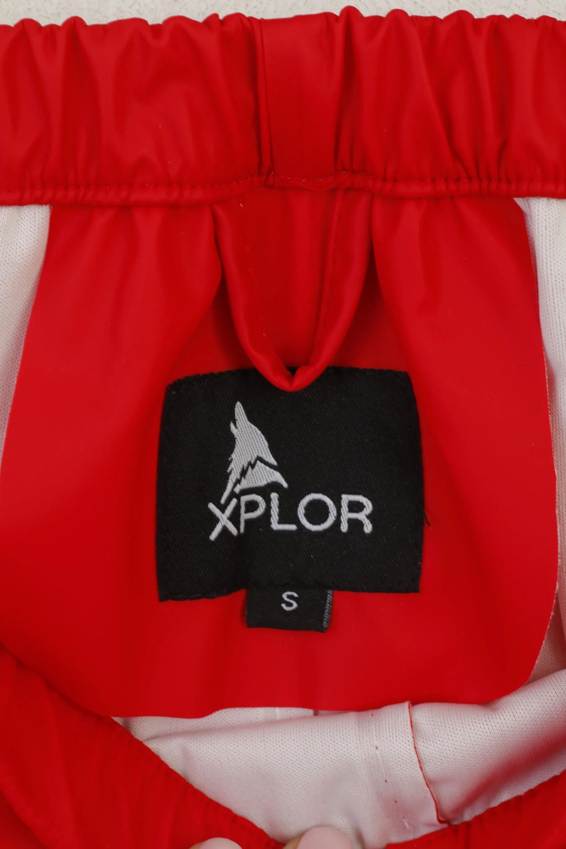 XPLOR Men S Tracksuit Red Rainproof Jacket Pants Polyurethane Hooded Reflective Set