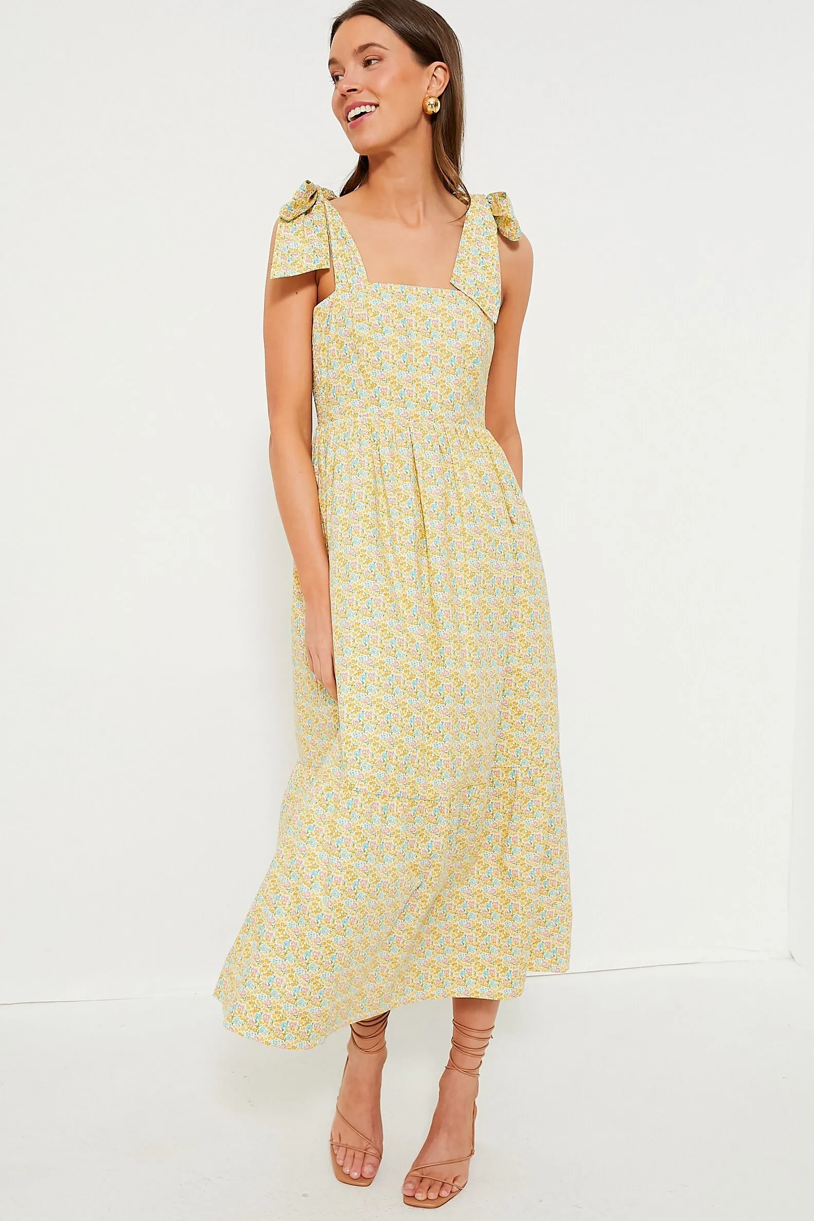 Yellow Floral Clemmie Maxi Dress