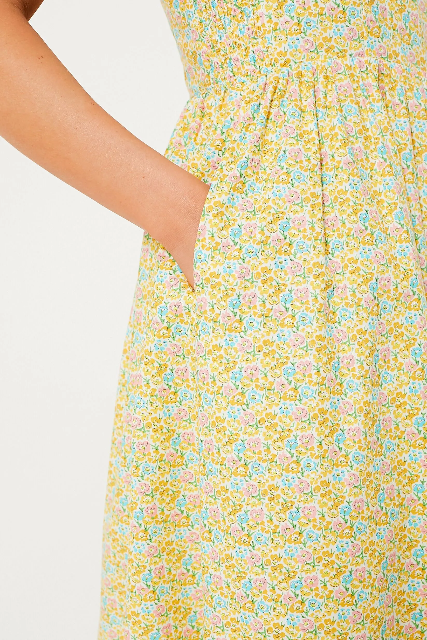 Yellow Floral Clemmie Maxi Dress