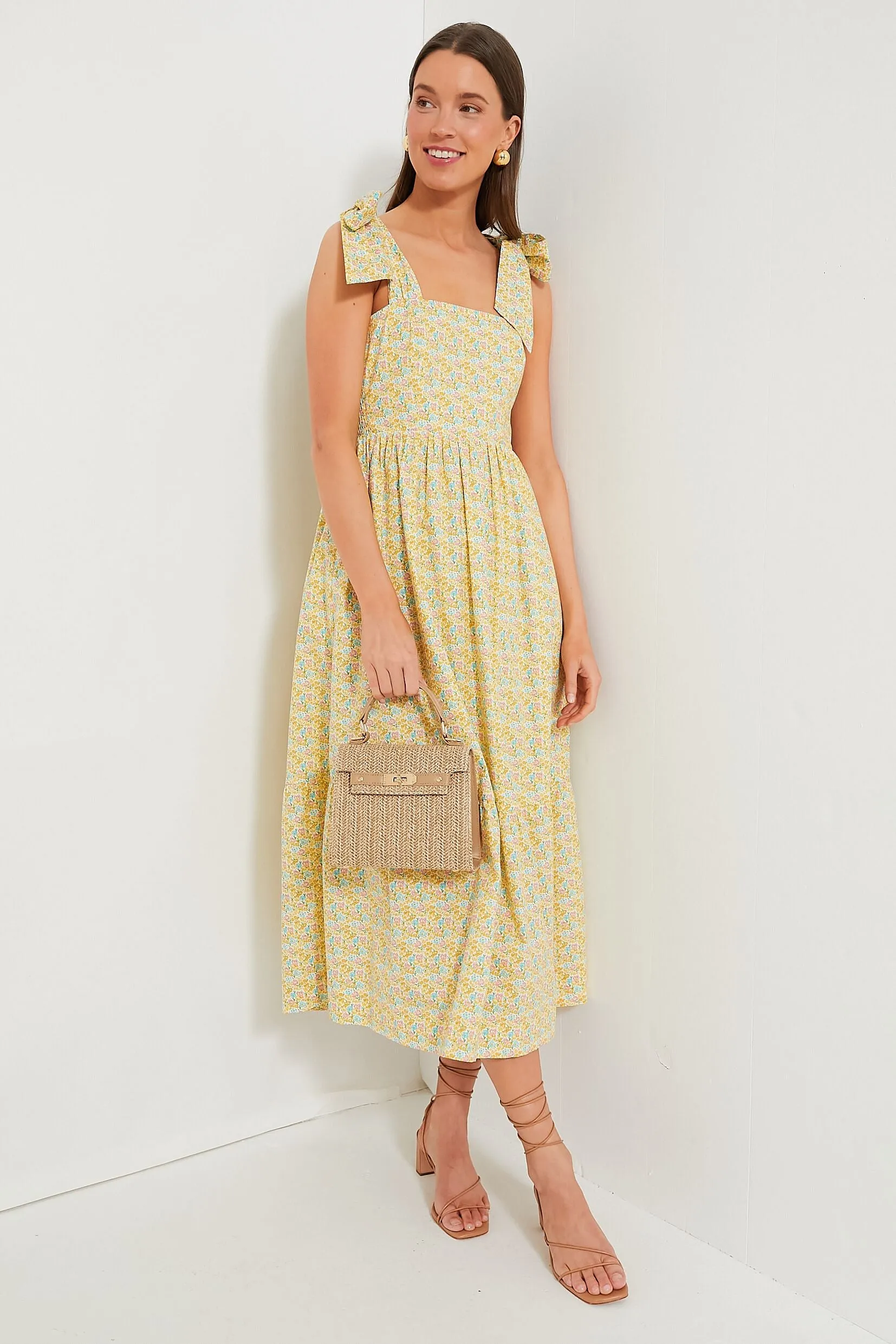 Yellow Floral Clemmie Maxi Dress